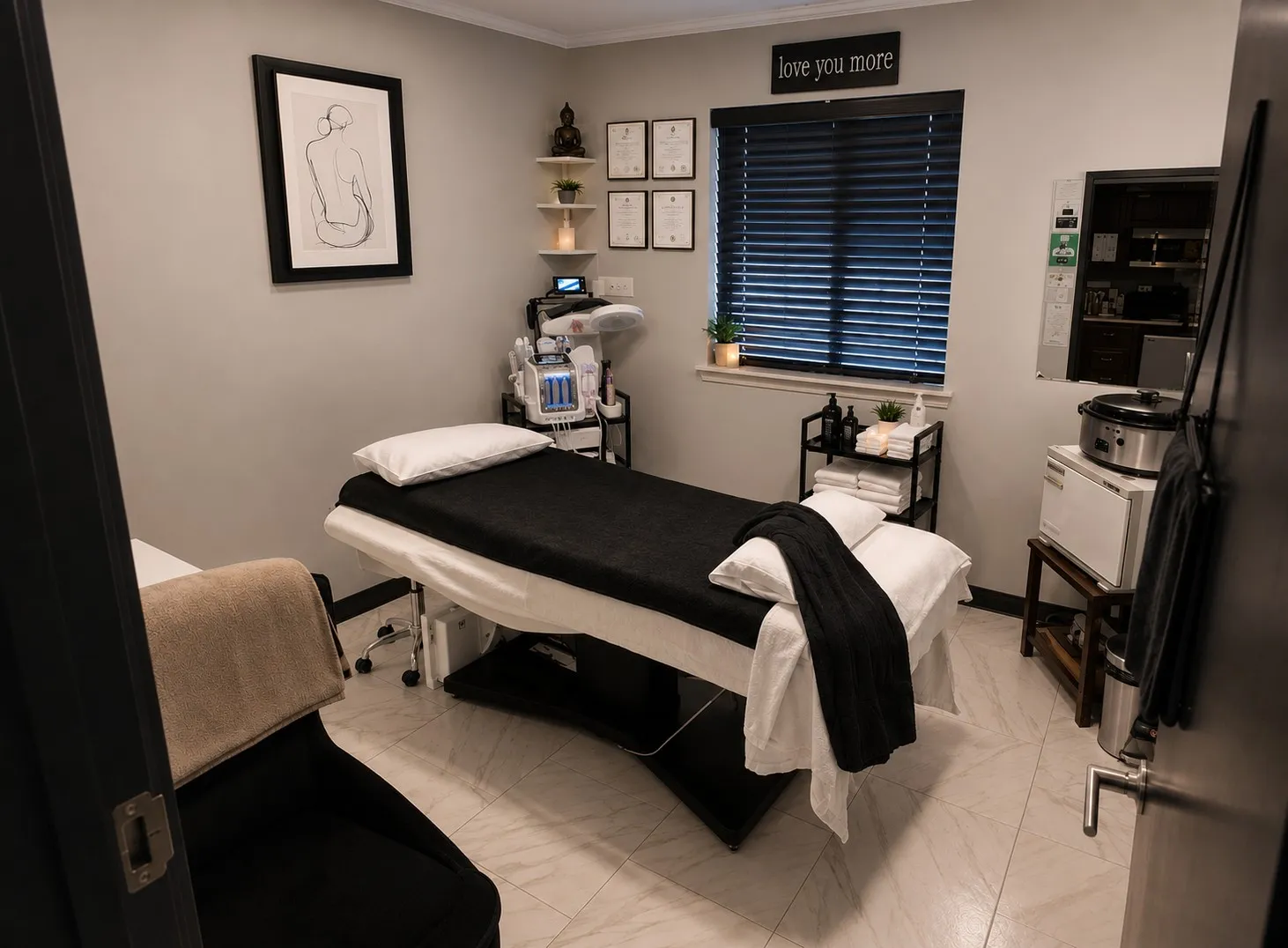 LVB MedSpa lymphatic massage treatment room